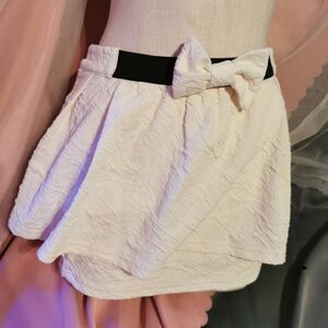 Ank Rouge White Mini Skirt Women's Small Party Prom Casual Japan Import Jfashion